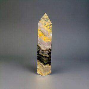 Bumblebee Jasper Tower Rare Stone Crystal Chakra Gemstone Wand Point